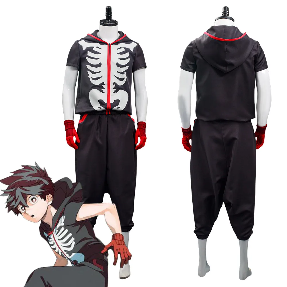 

Anime Kemono Jihen Cosplay Kabane Kusaka Costume Top Pants Uniform Outfits Halloween Carnival Suit