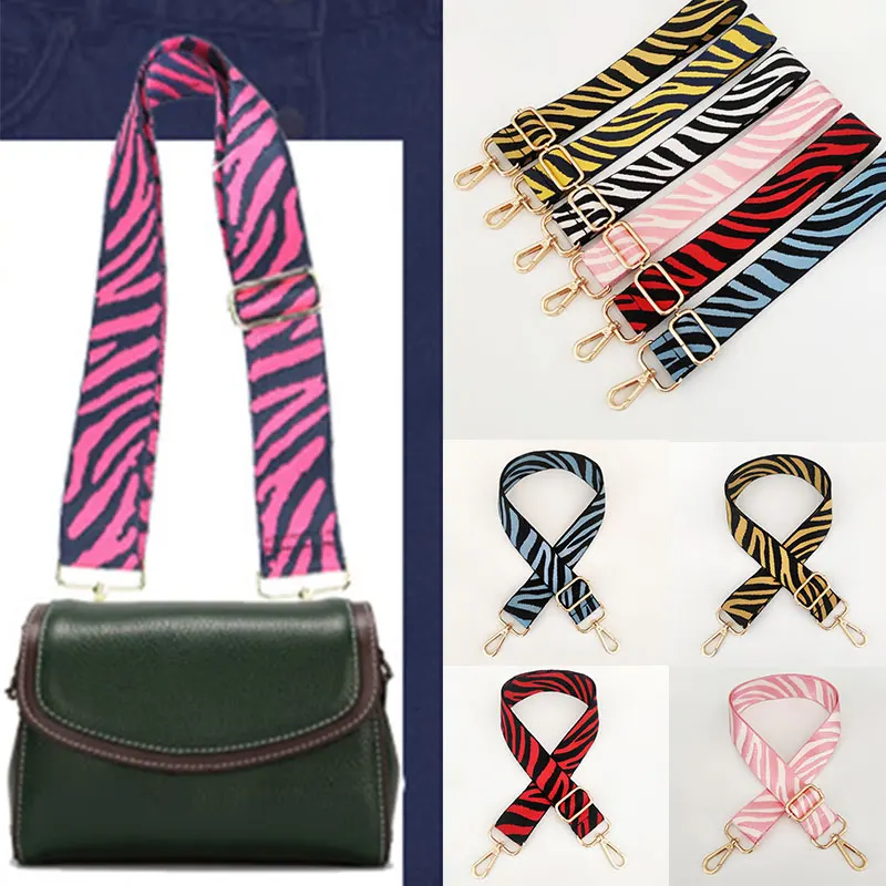 Fashion Zebra Pattern Crossbody Bag Strap Adjustable DIY Handbag Strap Women Shoulder Bag Handles Bag Accessories Bag Handles
