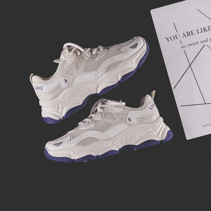 

Platform White Sneakers Women 2021 Spring Autumn Women Shoes Breathable Mesh Thick Sole Sports Shoes Ladies Casual Footwear New