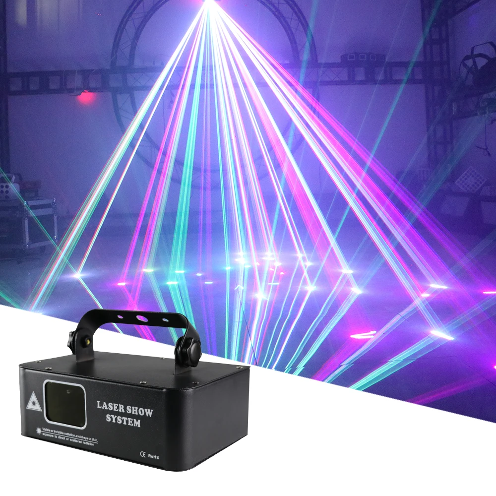 2021 RGB Single Head Full Color Scanning Laser Projector Disco Stage Effect Pattern Laser Lights For DJ Bar Party Indoor Wedding