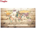 Алмазная вышивка, винтажная карта мира, сделай сам, алмазная живопись, полный Новый Набор для вышивки крестом, мозаика, стразы, живопись, украшение для офиса
