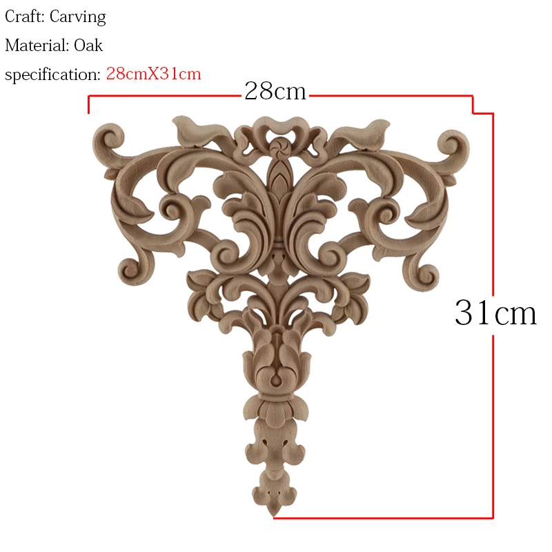 Door On The Wall Woodcarving Wood Decal Carving Lines Applique Rose Rubber Home Decoration Accessories Cabinet Hot Sal | Дом и сад