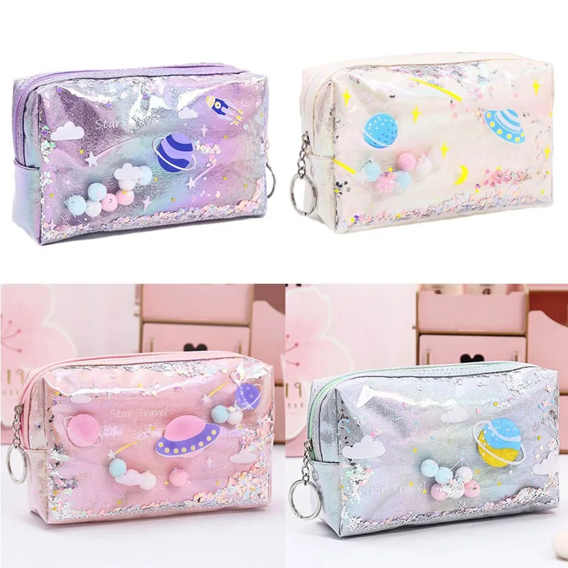 

Star Pencil Case Glitter Large Capacity Pencilcase School Pen Makeup Case Supplies Pencil Bag School Box Pencil Pouch Stationery