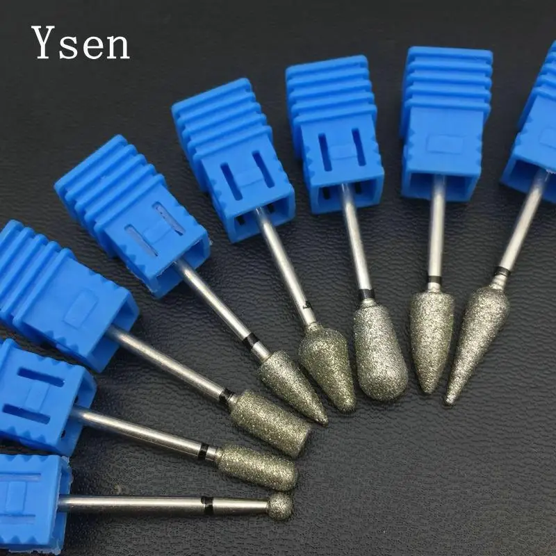 Пилочка для ногтей 8 типов черная стандартная Алмазная насадка фреза