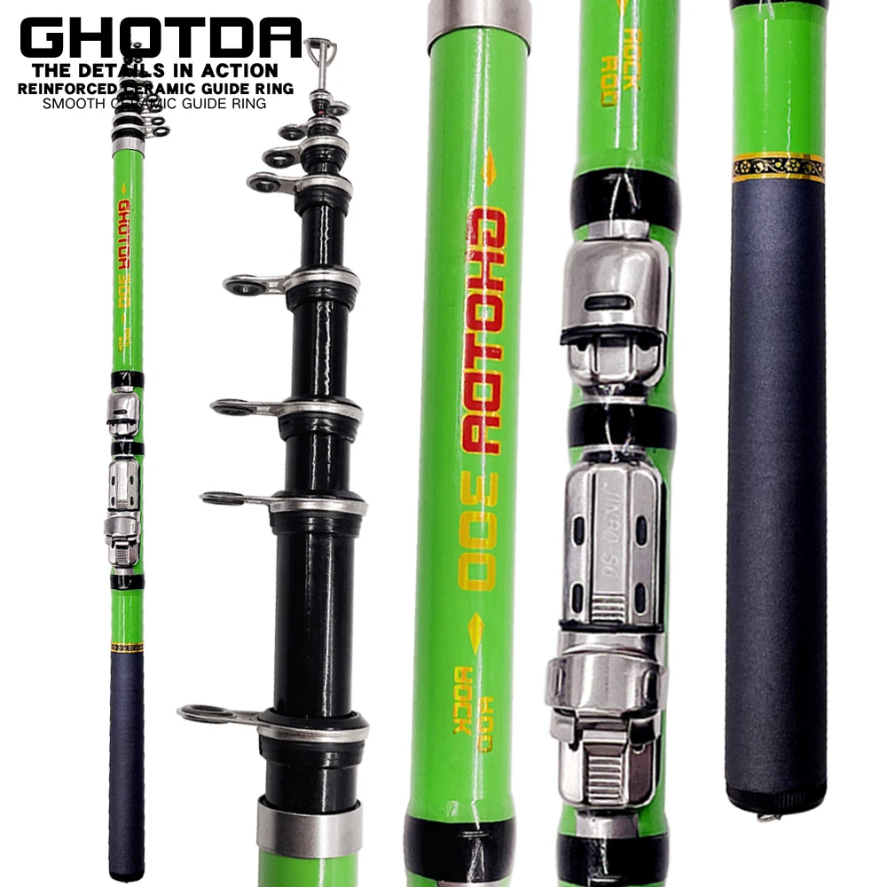 

Телескопическая рыболовная удочка из твердого углеродного волокна, 1,5-3,0 м