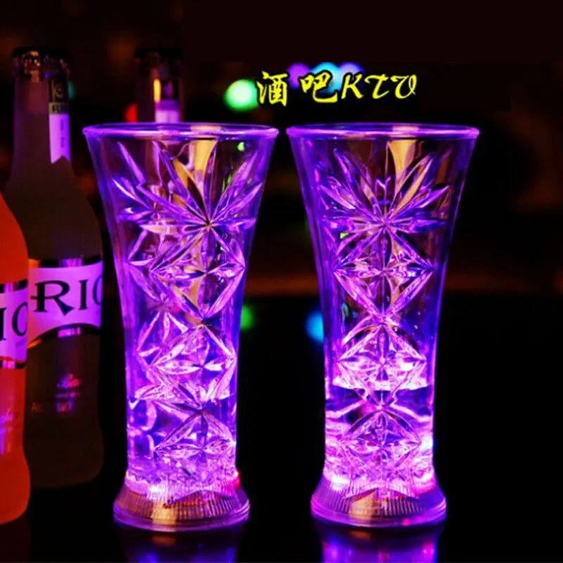 Светодиодный светящийся стакан с питанием от батареи пластиковая прозрачная