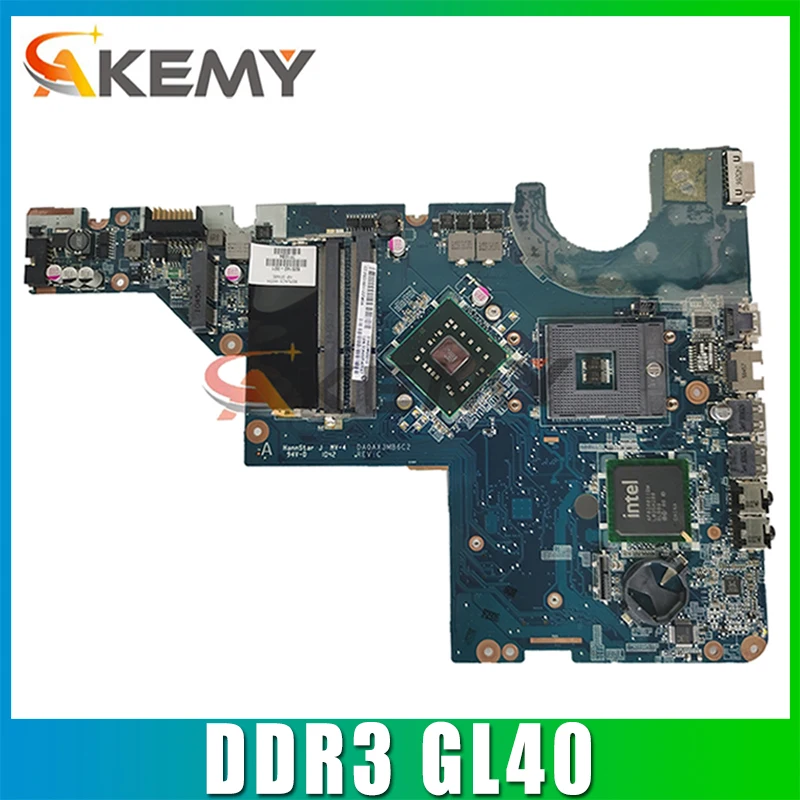 

High Quality For HP G42 CQ42 G62 CQ62 Laptop Motherboard DDR3 GL40 605140-001 DA0AX3MB6C2 MainBoard 100% Tested Fast Ship