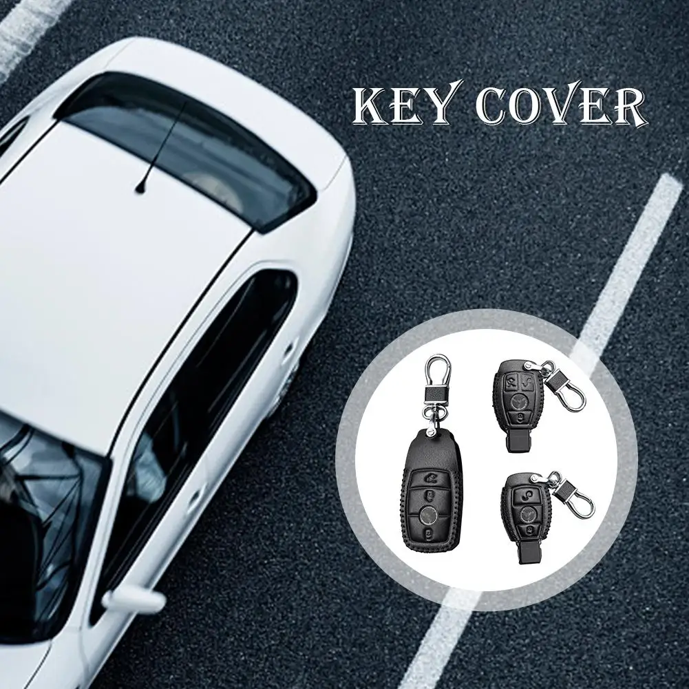 Car Key Cover Leather Keychain Case For Mercedes Benz CLS CLA GL R SLK AMG A B C S Class Remote Holder | Автомобили и мотоциклы