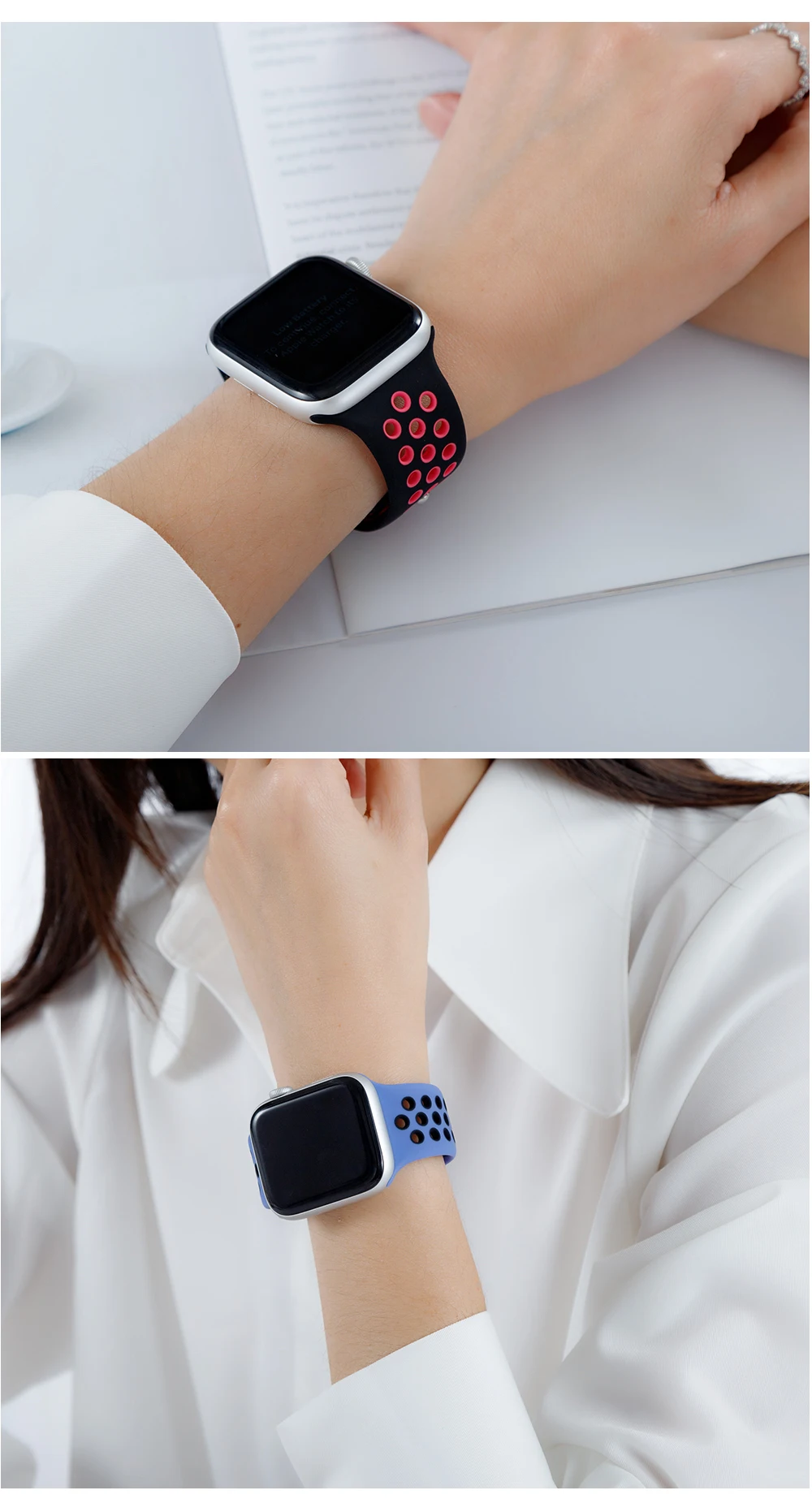 Мягкий силиконовый сменный спортивный ремешок для Apple Watch, 38 мм, 40 мм, серия 1, 2, 3, 4, 5, 42 мм, 44 мм, браслет на запястье, ремешок для iWatch Sports