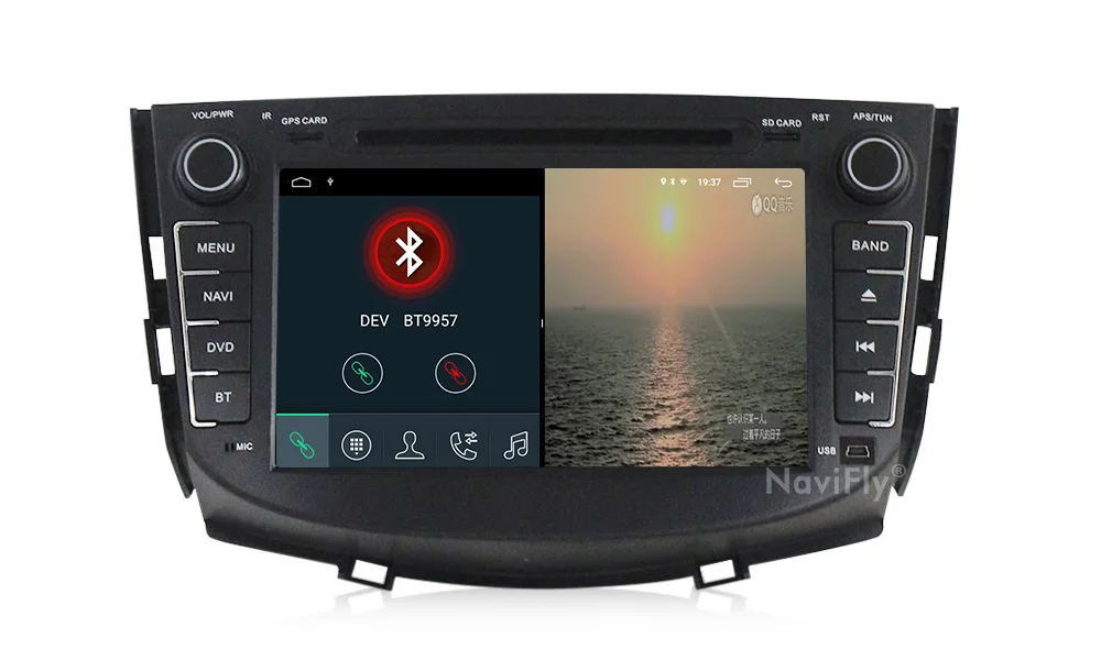 NaviFly Android 9,1 Автомобильный мультимедийный gps радио плеер для Lifan X60 стерео dvd-плеер wifi BT CANBUS четырехъядерный 2 Гб ram 32 ГБ rom FM
