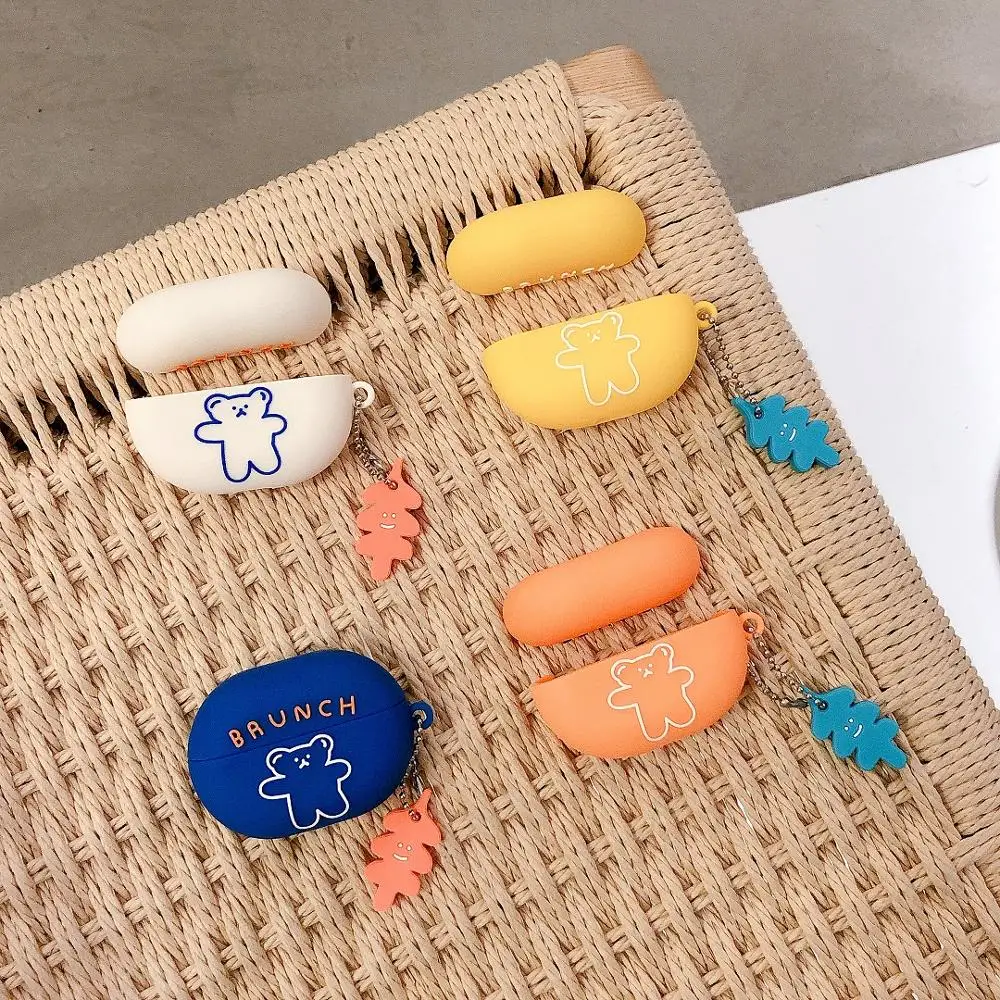 

Cute line bear Earphone For Huawei freebuds Pro case Box Soft Silicone Bluetooth headset protective Coque For freebuds Pro cover