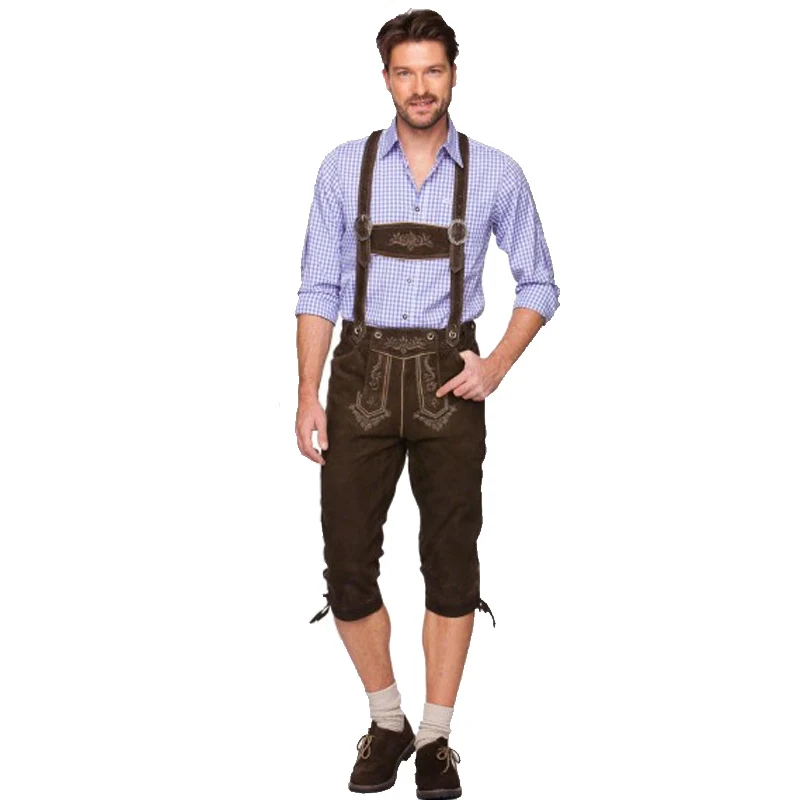 Для мужчин карнавальный костюм Мюнхена Октоберфест Костюм Искусственная Кожа