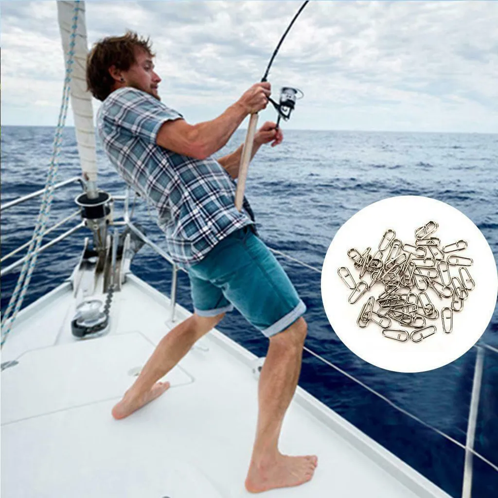 50 шт рыболовные изогнутые головки овальные сплит кольца петли приманки Ассорти