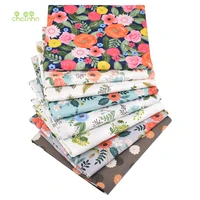 8pcslotfragrance of flowersprinted twill cotton fabricpatchwork cloth for diy quilting sewing babychilds material40x50cm