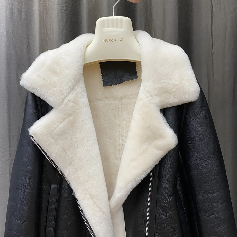 Женская куртка из натуральной овечьей кожи зимняя подкладка