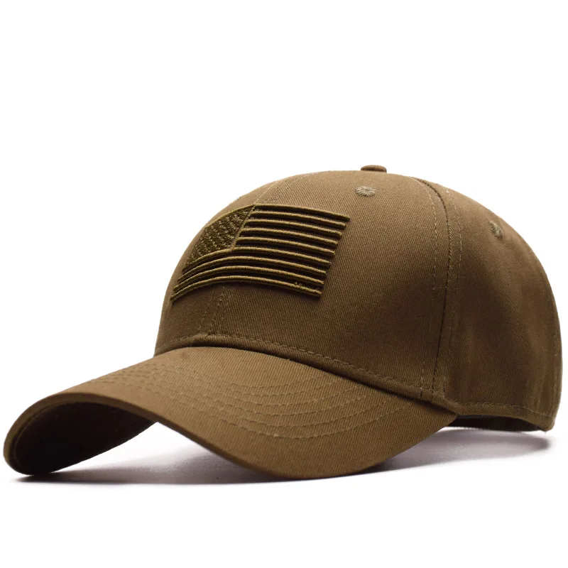 Новая мужская камуфляжная бейсболка с флагом США хлопковая тактическая вышивкой
