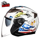 Шлем мотоциклетный с открытым лицом, унисекс