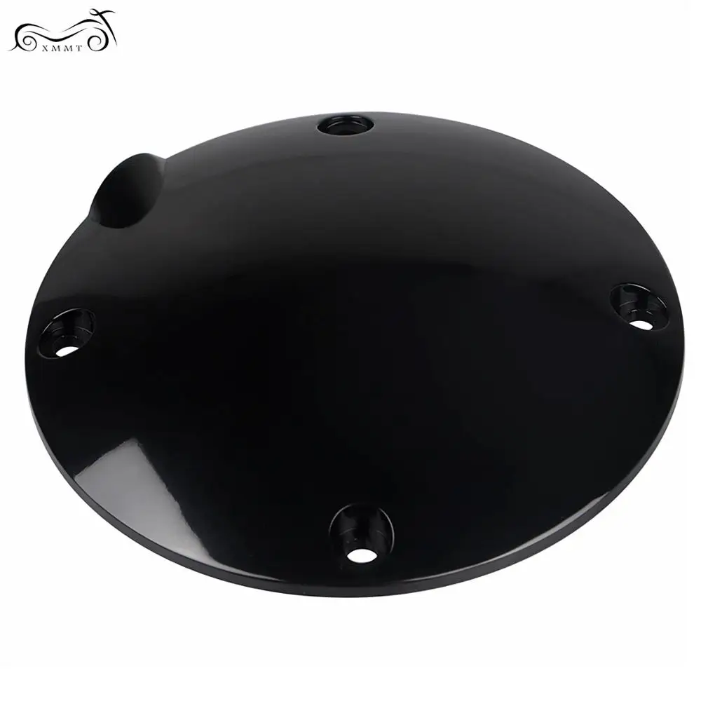 Черный ЧПУ Алюминиевый 4 отверстия глянцевый куполообразный Дерби клатч Чехол