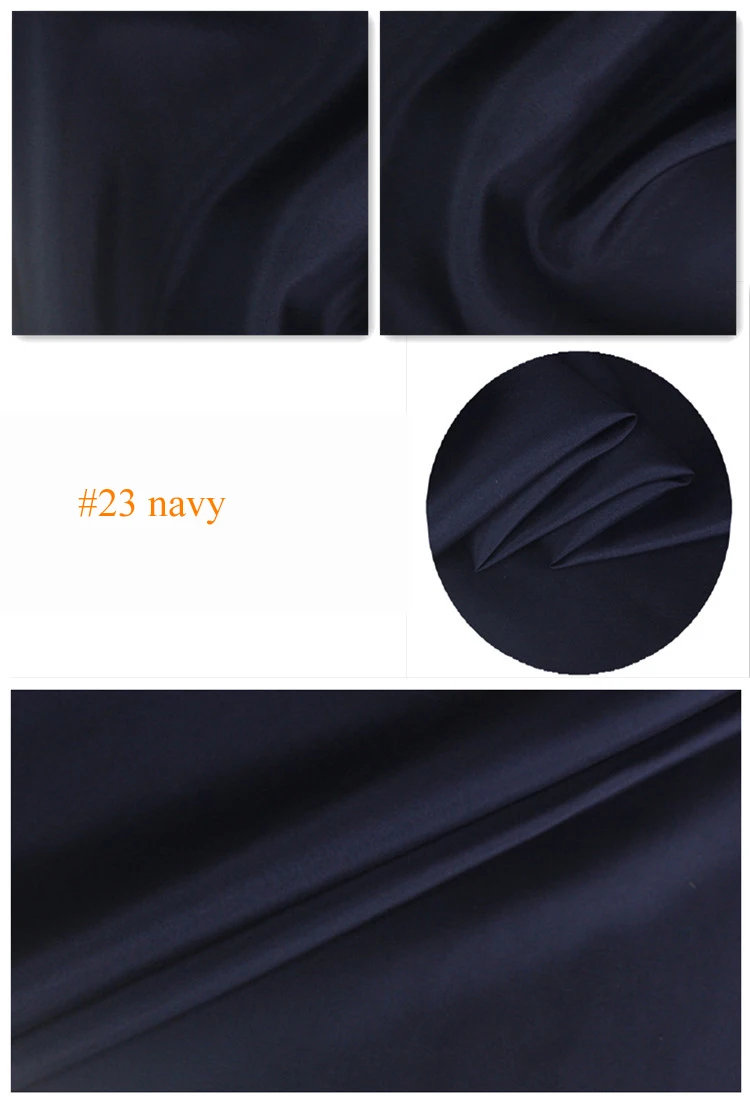 23 navy Чистый шелк тутового шелкопряда подкладка ткань habutai Tissu - Цвет: 23 navy