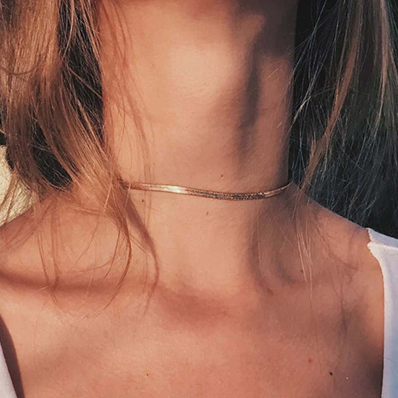 

2021 Jewelry Gifts Women Short Metal Chain Necklace