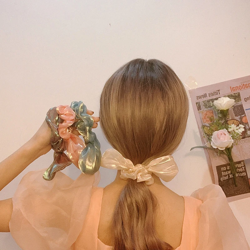 

Элегантные резинки для волос из Жемчужной пряжи, эластичные резинки для волос с бантом, модная повязка на голову для женщин и девушек, держа...