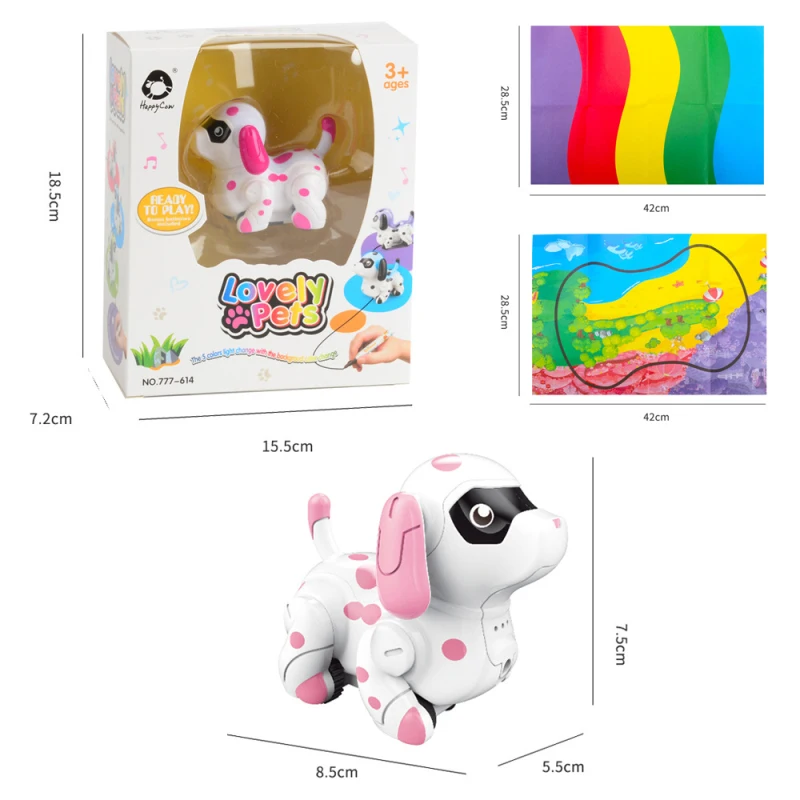 

Inductive Chameleon Toy Change Sound And Body Color According To Environment Follow Draw Black Line Track Magic Pen Line Followi