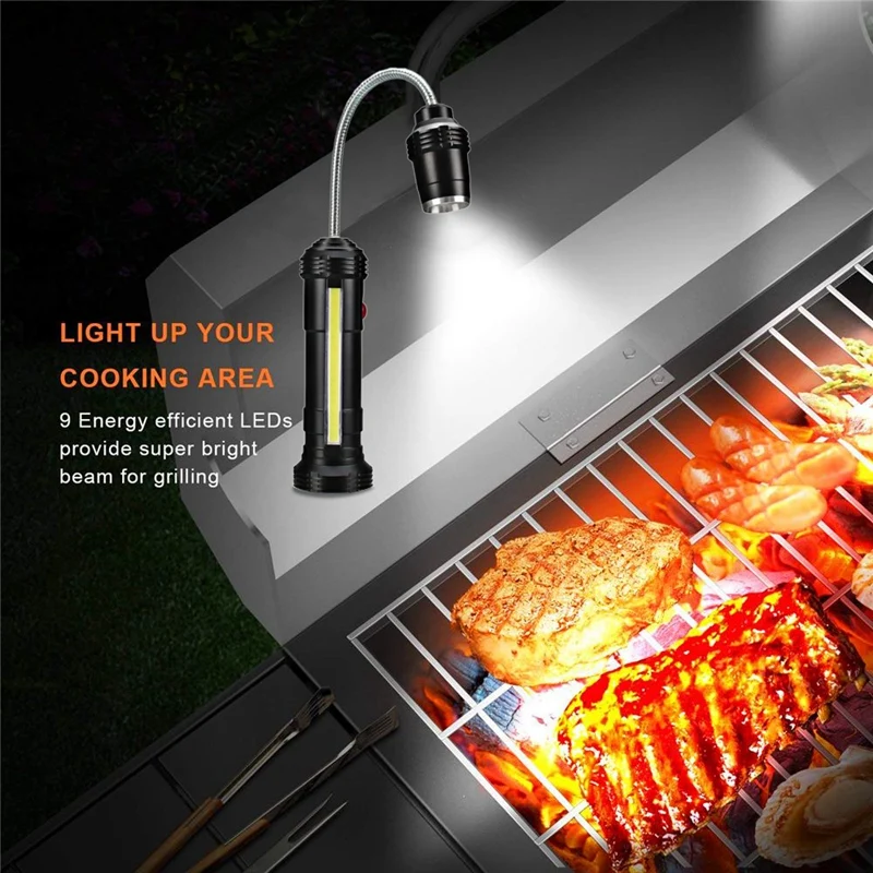 

2PC USB Magnetic Outdoor BBQ Barbecue Grill Led Lights 360 Degree Grid Adjustable Flexible Gooseneck Desk Lamp