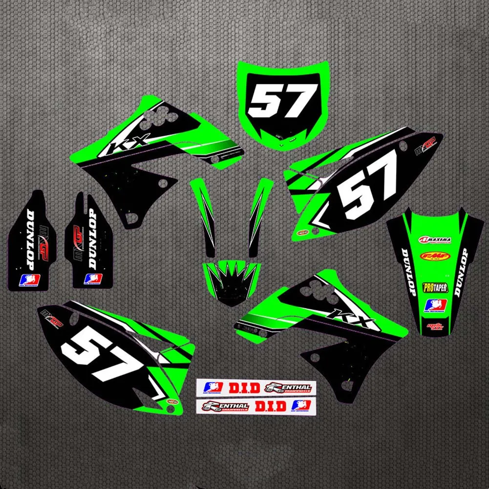Мотоциклетные наклейки 3 м фоны графические наборы для Kawasaki KXF250 KX250F 2009 2010 2011 2012 KXF