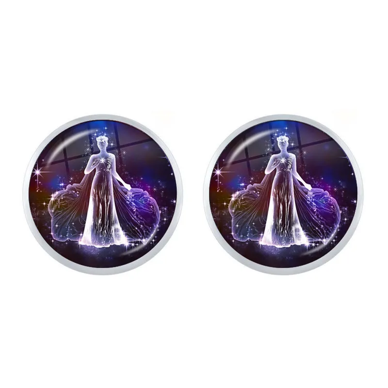 Серьги-гвоздики со знаками Зодиака гороскоп астрология Лев телец Gemini весы Девы