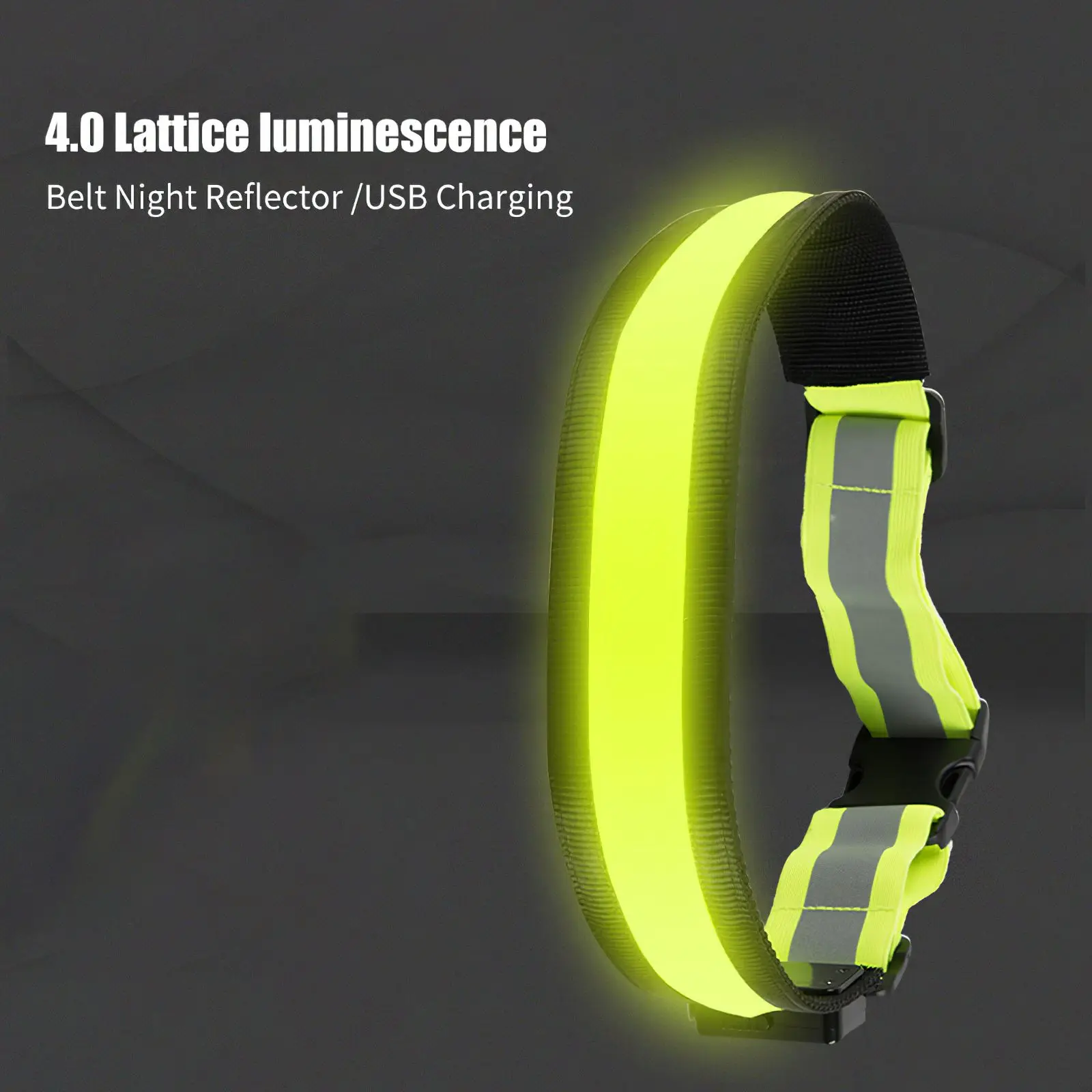 

Night Running Belt LED Indication Light USB Rechargeable Visibility Belt Adjustable Safety For Outdoor Hiking Cycling