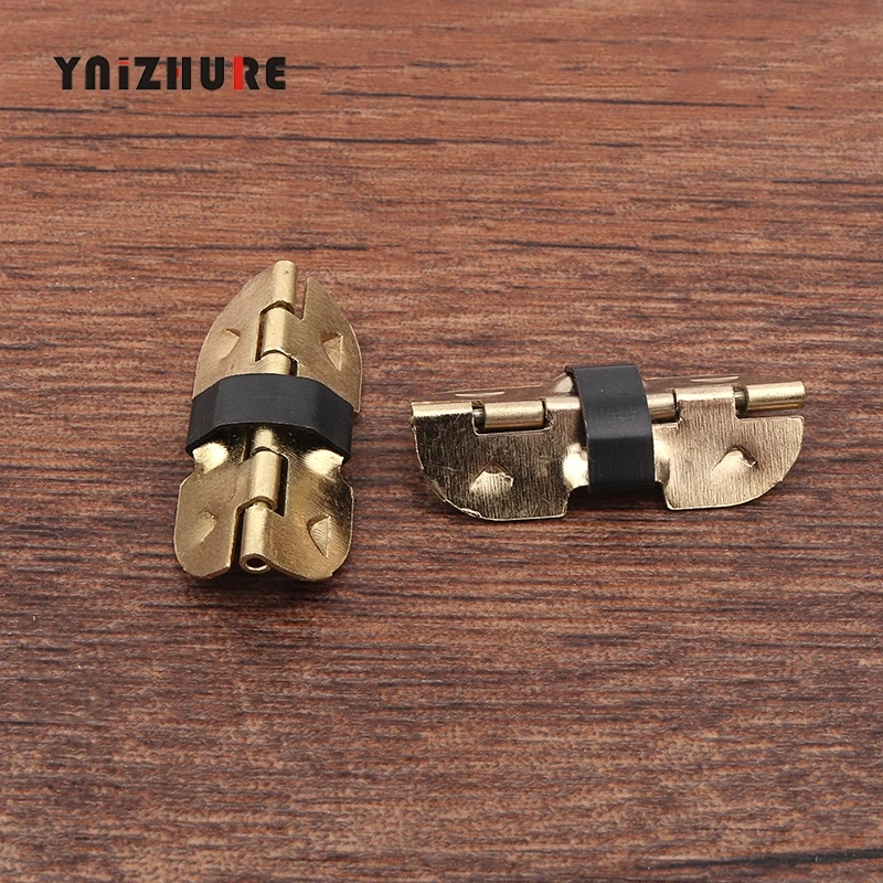 30*9 мм, 50 шт желтый металлический шкаф для багажа мини-петля, органайзер для косметики декоративная петля с пружинами, античный винтажный полукруглый