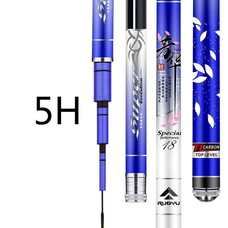 4H 5H 6H Super Hard Taiwan Fishing Rod Carbon Fiber Telescopic Wedkarstwo Olta Hand Pole Pesca 3.6M-8.1M Carp Fishing Sticks enlarge
