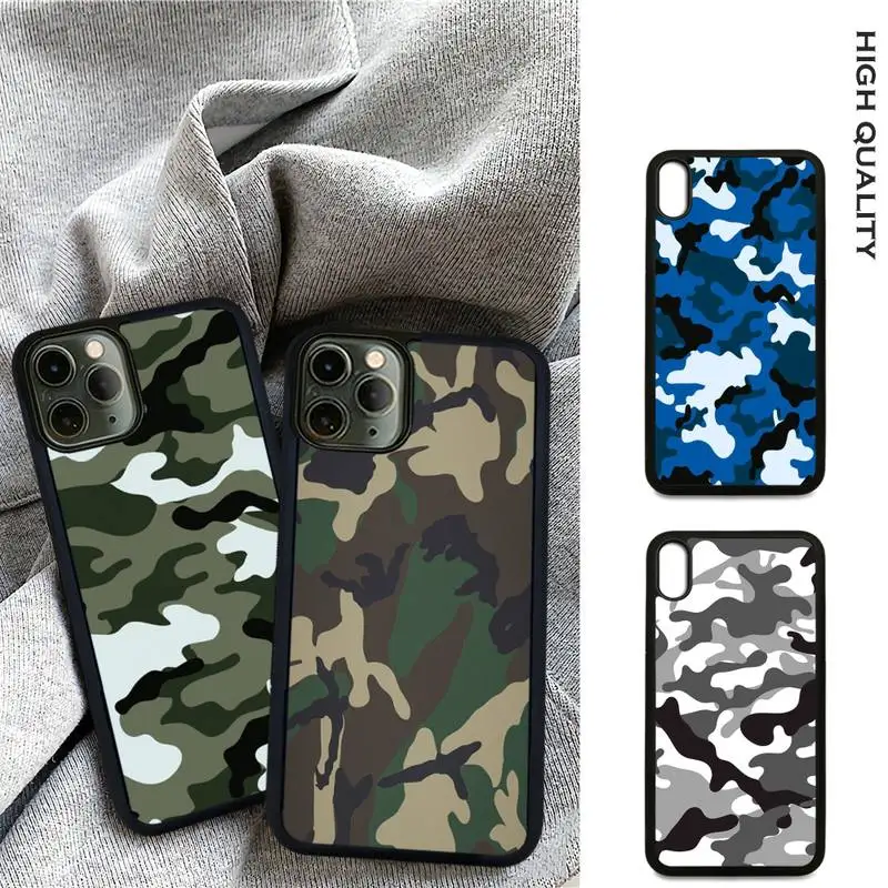 

Camouflage Pattern Camo Military Soft TPU Hard PC Phone Case Cover For IPhone 12 11 Pro Max Xs X Xr 7 8 6 6s Plus Se 2020