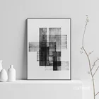 Черно-белая абстрактная Геометрическая фигурка в нордическом современном стиле плакаты на холсте картины для гостиной Декор Картина без рамки