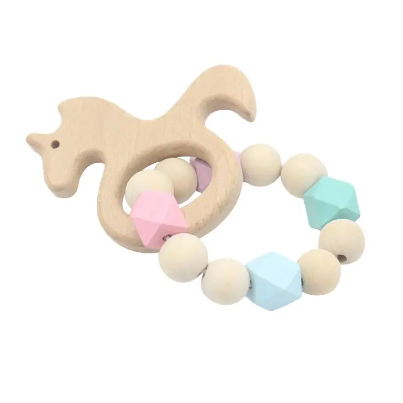 7 цветов Детский Прорезыватель для зубов браслет грызунов молярная палочка