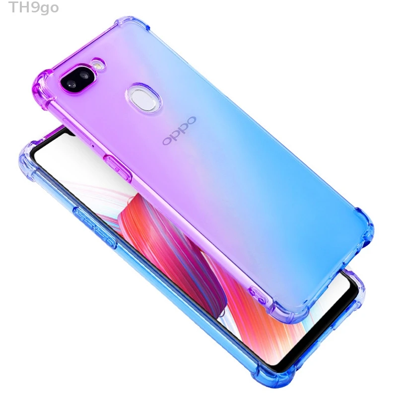 Градиентный чехол для OPPO F11 A83 A79 A73 A59 Pro F9 F7 A5 A3 Realme 3 силиконовый телефона