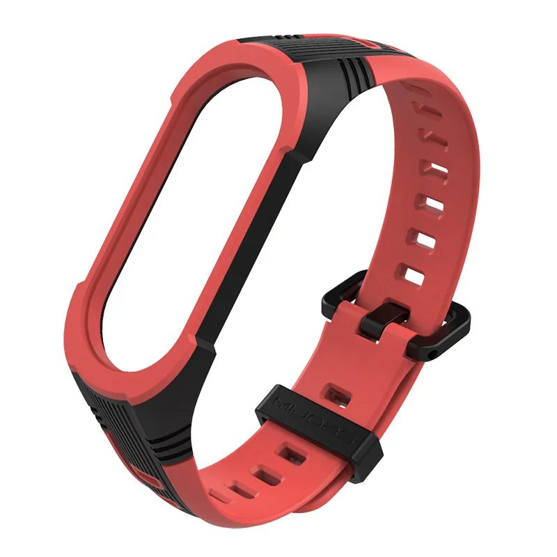 Для Mi Band 3 4 5 X Стильный ремешок спортивные часы силиконовый браслет для xiaomi mi band