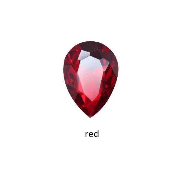 red 10 шт./упак. стеклянные кристаллы, стразы 3D капли воды камни для дизайна ногтей украшение стразами полировки обувь очаровательного дизайна аксессуары ювелирные изделия - Цвет: red