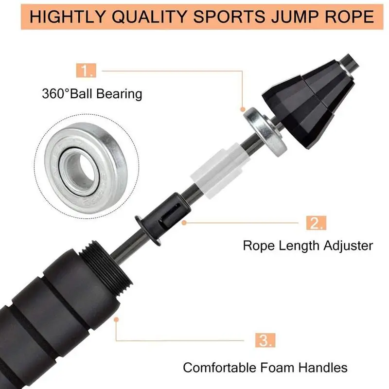 

3 meters Adjustable durable and smooth skipping rope skipping Children skipping Home adult rope fitness L2J4
