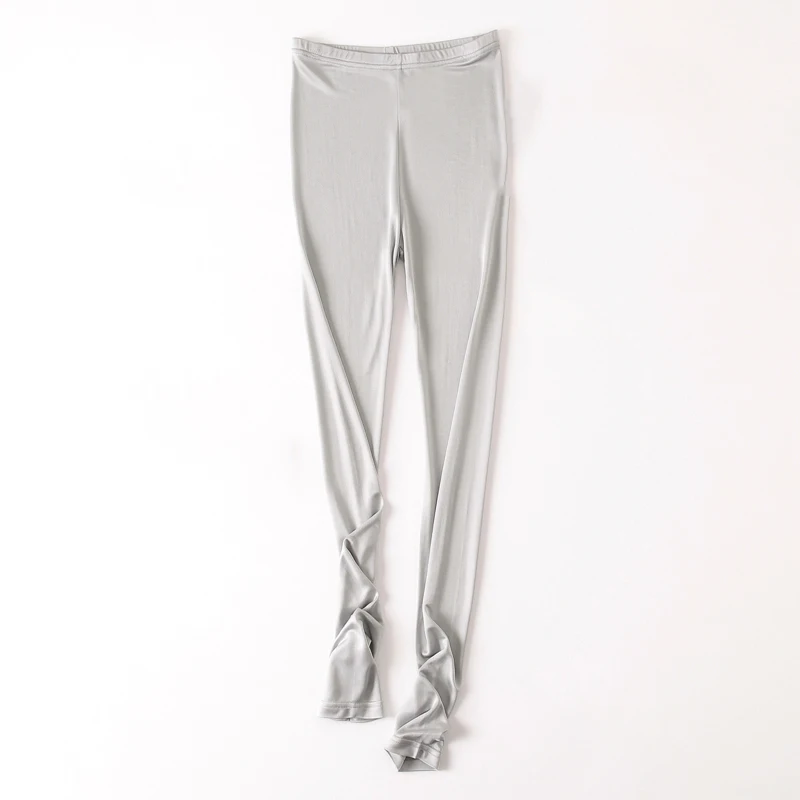 

100% Natural silk plus size modis push up high waist women leggings leggins legging leggins mujer leginsy damskie slim pants