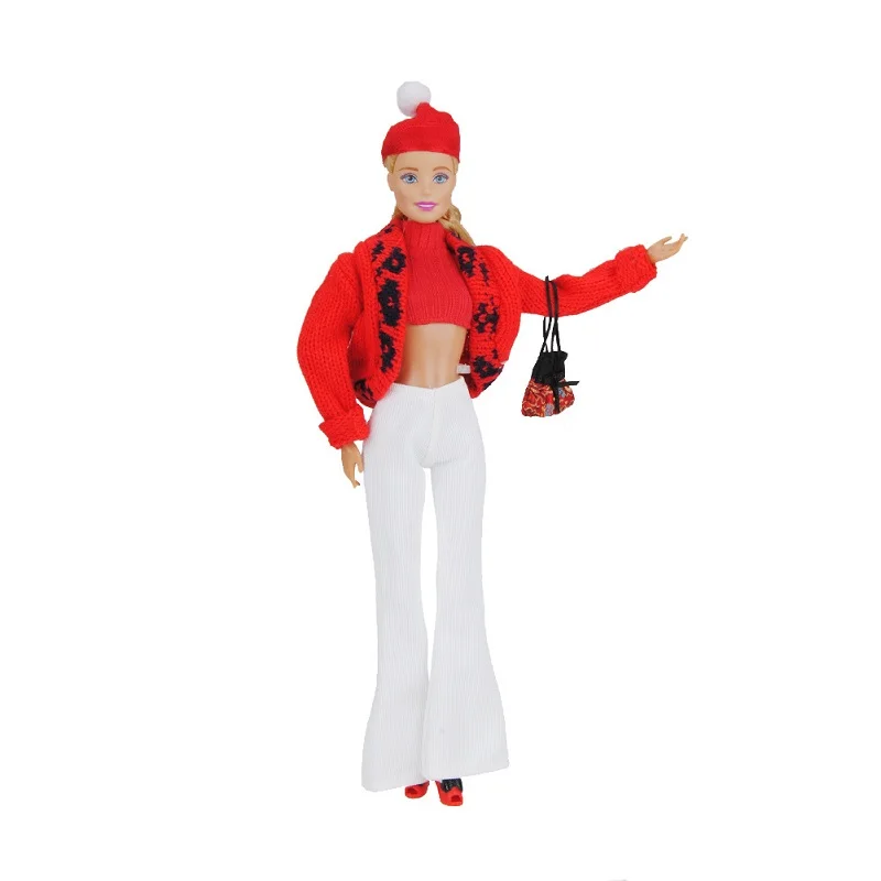 set L no doll Один комплект одежды для куклы для принцессы Барби 1/6 модные наряды крутая зимняя одежда супер модельное пальто аксессуары для куклы подарок для девочки - Цвет: set L no doll