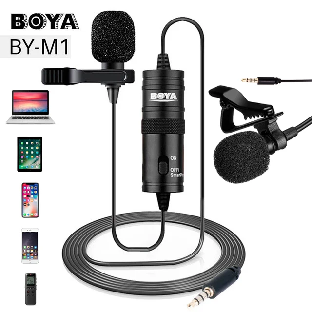 Нажимной петличный микрофон Conensor Mic Vlog для телефонов DSLR Youtube DJI 3 5 мм адаптер Osmo