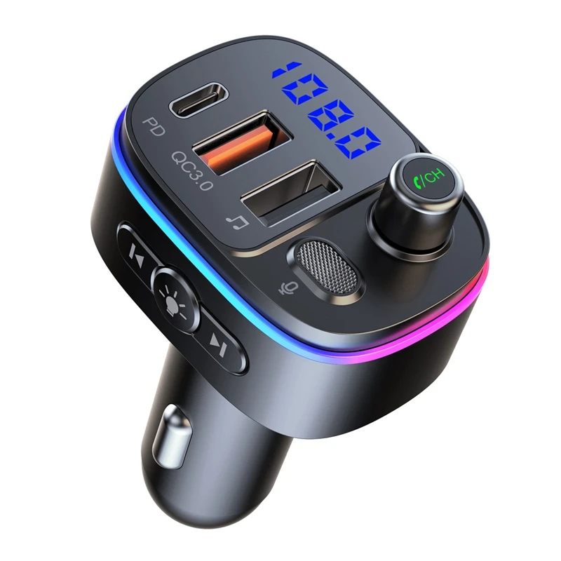 FM-передатчик Bluetooth 5 0 Автомобильный MP3-плеер беспроводной автомобильный комплект