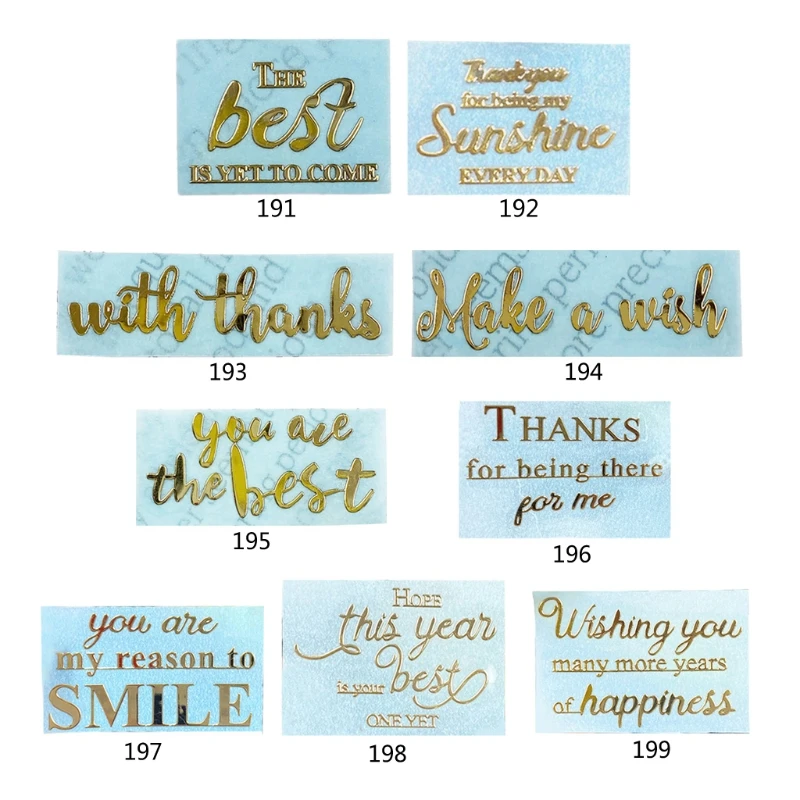 

10 листов английских букв, благословение, слова, металлические наклейки, искусственные наполнители, поделки своими руками, строительный наполнитель, Декор