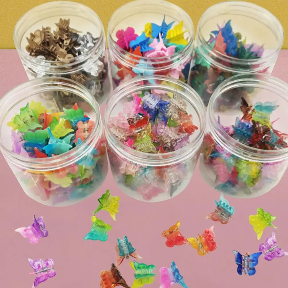 

Заколки для волос в форме бабочки, маленькие заколки для волос в форме когтей, милые градиентные цветные заколки, аксессуары для укладки вол...