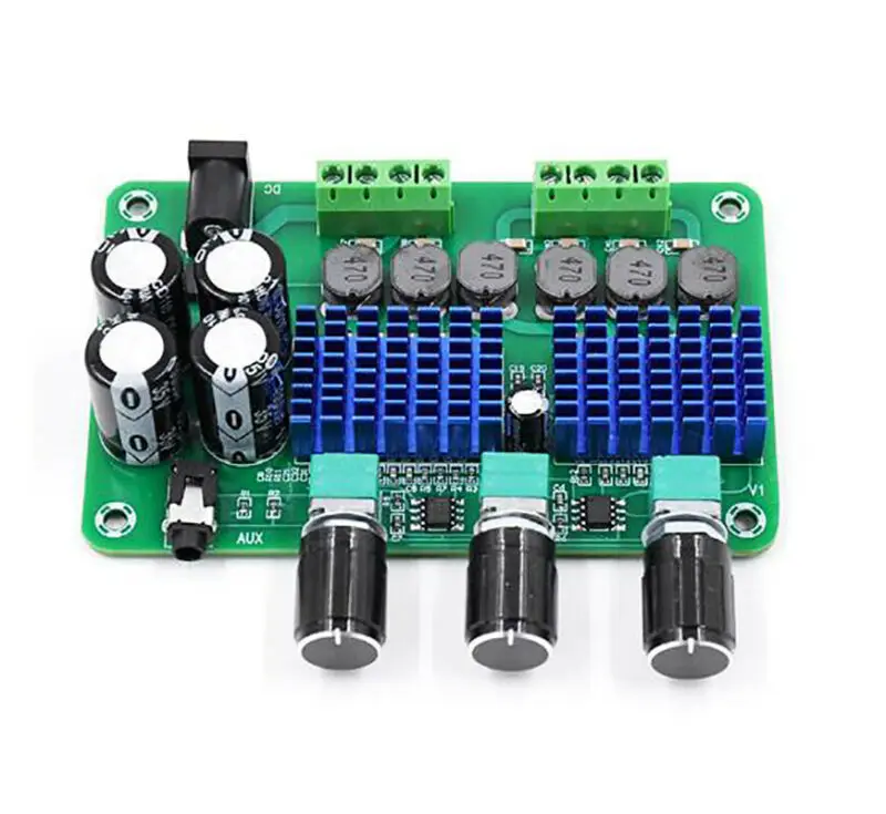 Плата цифрового усилителя 2 1 каналов 2x50 Вт + 100 DC12 24V TPA3116D2 аудио