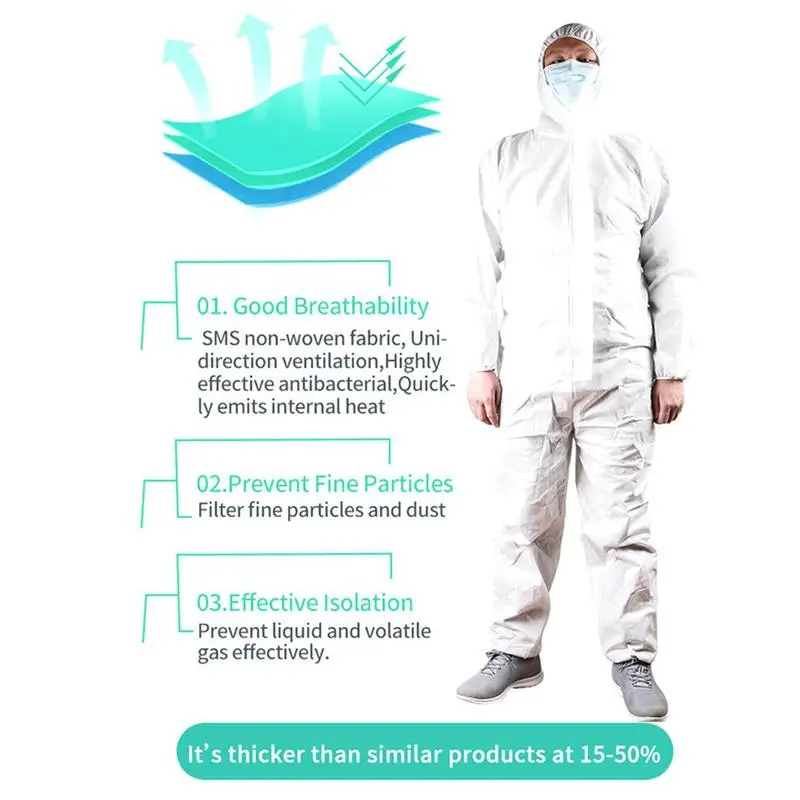 1 шт. профессиональная защитная одежда Нетканые Комбинезоны изоляционный