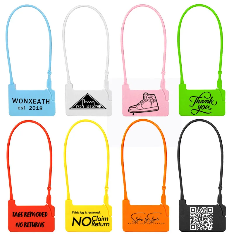 1000 шт. индивидуальные этикетки для одежды бирки одноразовый Замок пластиковая