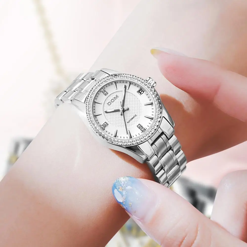 

DOM Automatic mechanical watch couple watch women's watch men's watch waterproof luminous business stainless steel sports