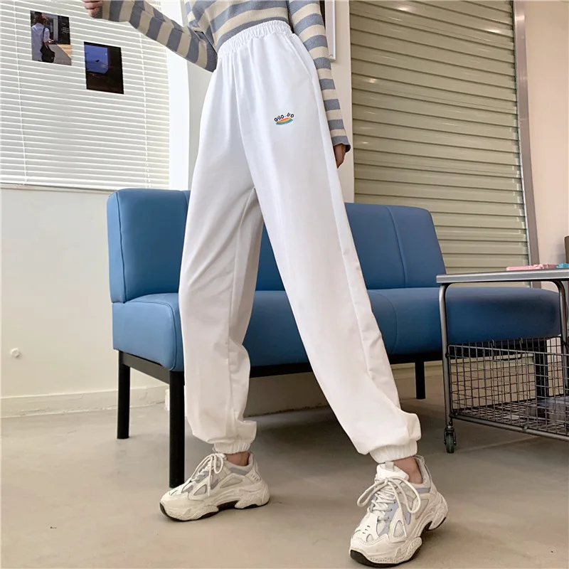 

Sportswear for Girls Autumn 2021 New Student Korean Loose Legged High Waist Leisure Pants for Girls Sweat Pants Women Pants